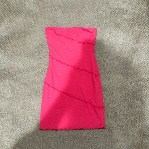 Red Strapless Mini Dress